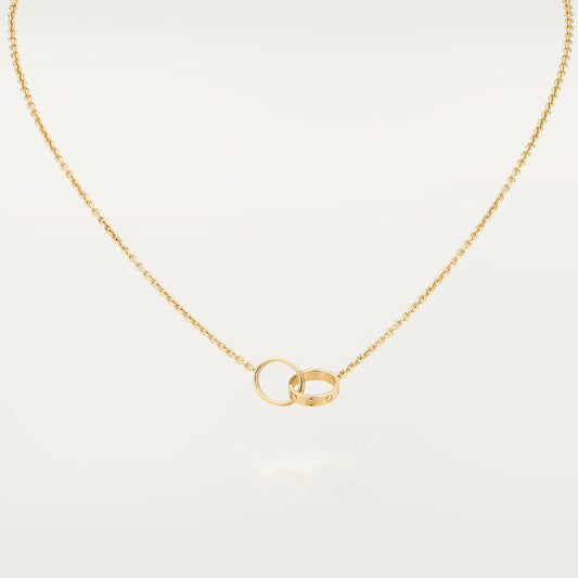 [TOPON]LOVE NECKLACE DOUBLE RING GOLD