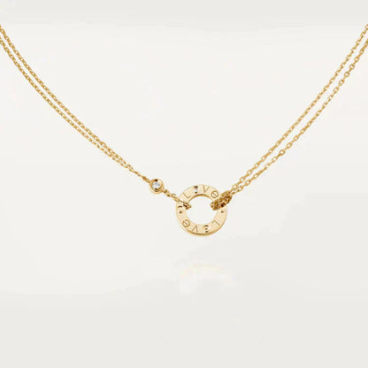 [TOPON]LOVE NECKLACE 16MM 2 DIAMONDS