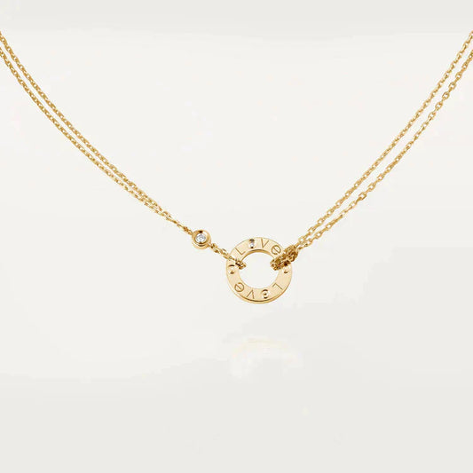 [TOPON]LOVE NECKLACE 16MM 2 DIAMONDS