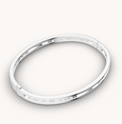 [TOPON]ZERO 1 SPIRAL LOGO SILVER BRACELET