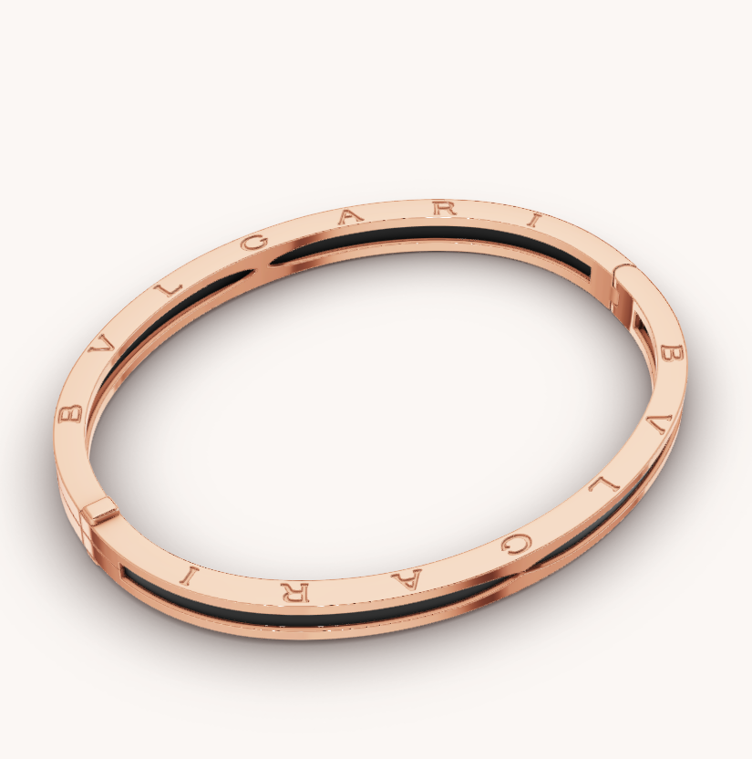 [TOPON]ZERO 1 PINK GOLD WITH BLACK CERAMIC BRACELET