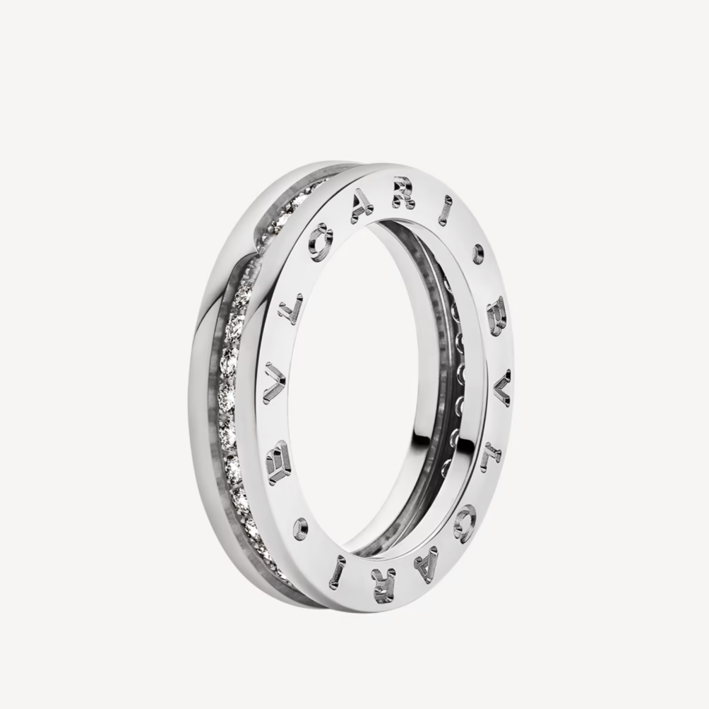 [TOPON]ZERO 1 ONE-BAND PAVED DIAMONDS ON THE SPIRAL RING