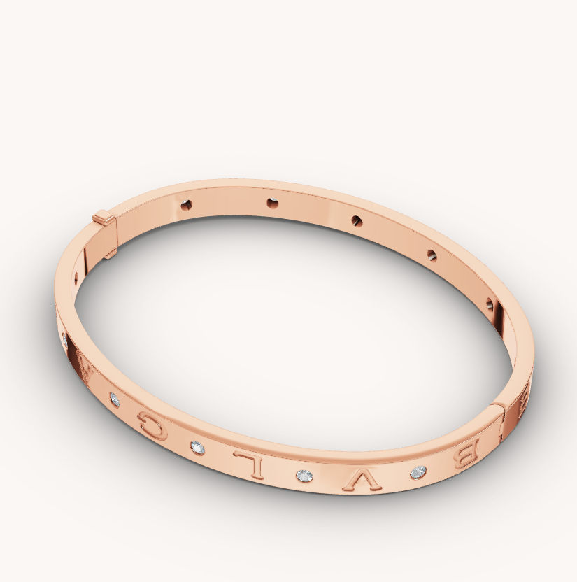 [TOPON]ZERO 1 PINK GOLD 12 DIAMONDS BRACELET