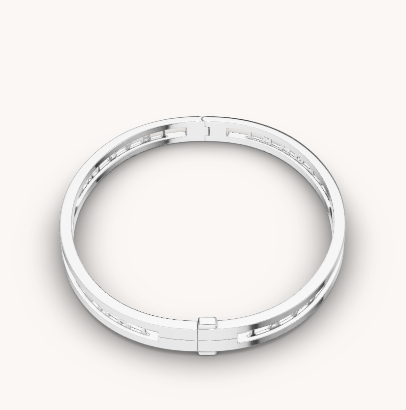 [TOPON]ZERO 1 SPIRAL LOGO SILVER BRACELET