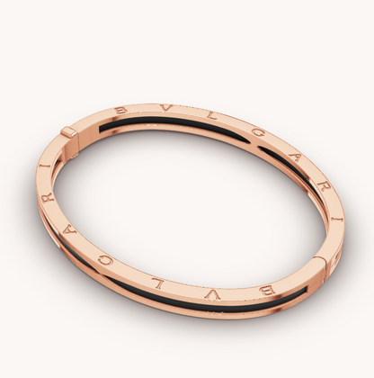 [TOPON]ZERO 1 PINK GOLD WITH BLACK CERAMIC BRACELET