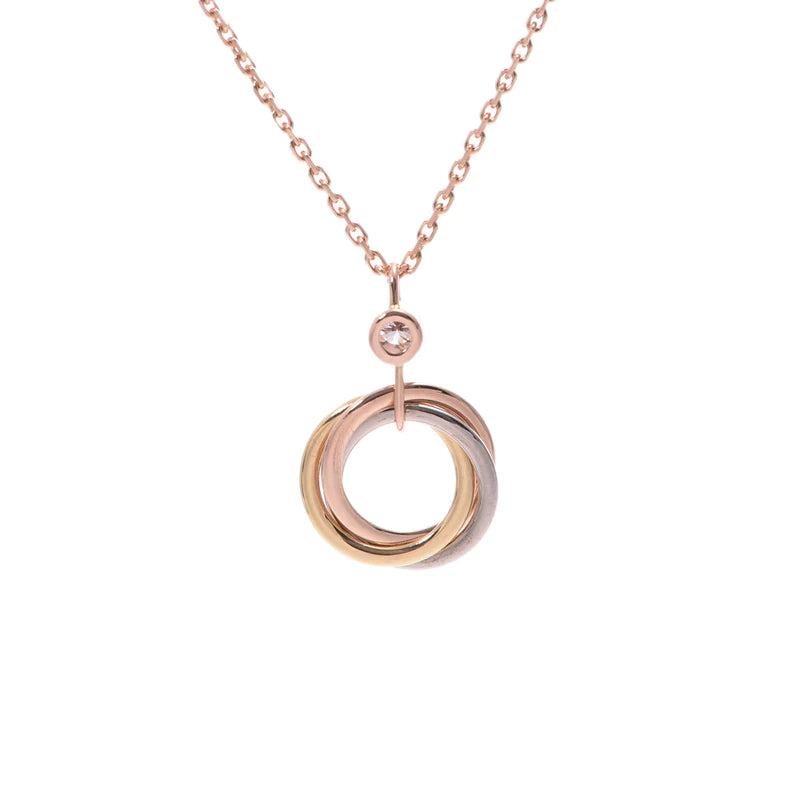 [TOPON]TRINITY SILVER GOLD PINK GOLD NECKLACE