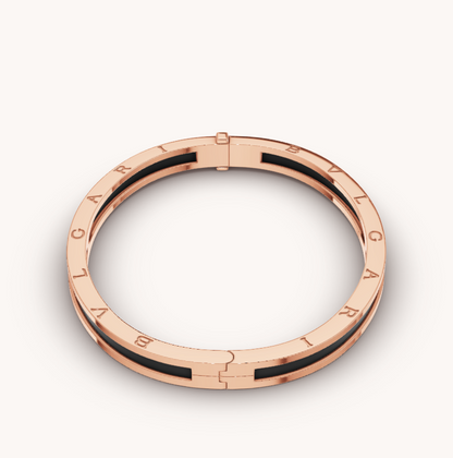 [TOPON]ZERO 1 PINK GOLD WITH BLACK CERAMIC BRACELET