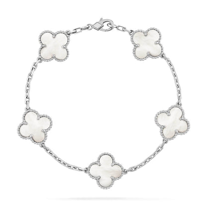 [TOPON]CLOVER SILVER MOP 5 MOTIF BRACELET