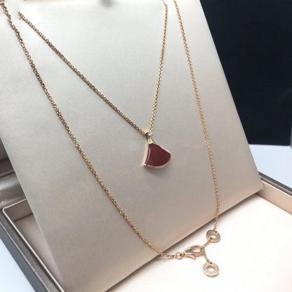 [TOPON]DREAM NECKLACE CARNELIAN 1 DIAMOND