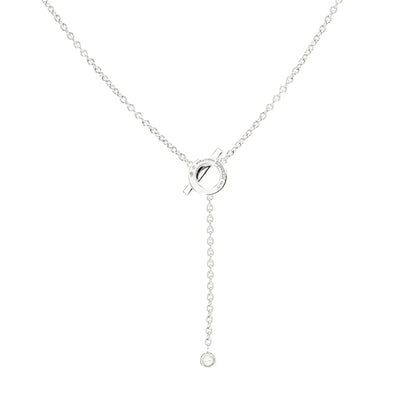 [TOPON]FINESSE SILVER DIAMOND NECKLACE