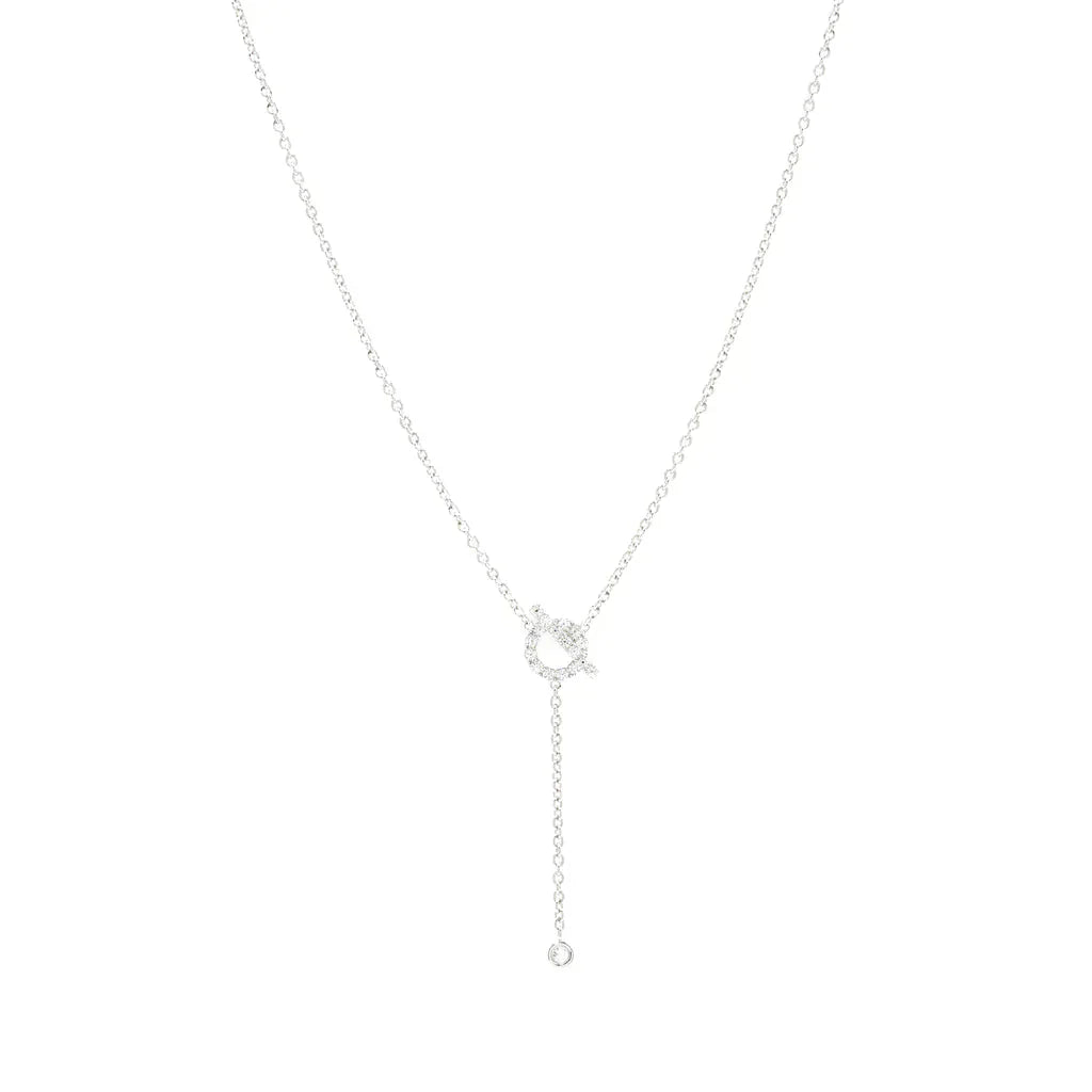 [TOPON]FINESSE SILVER DIAMOND NECKLACE