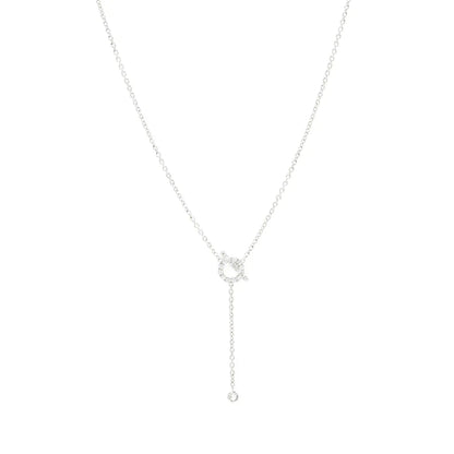 [TOPON]FINESSE SILVER DIAMOND NECKLACE