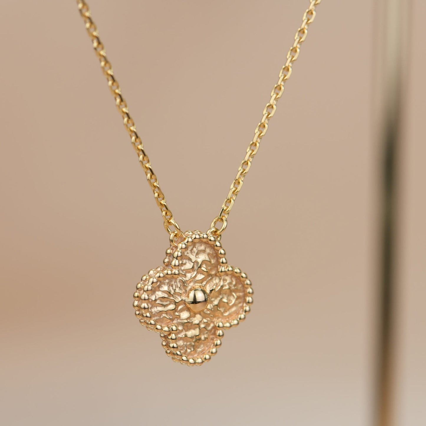 [TOPON]CLOVER 15MM  BRONZING NECKLACE