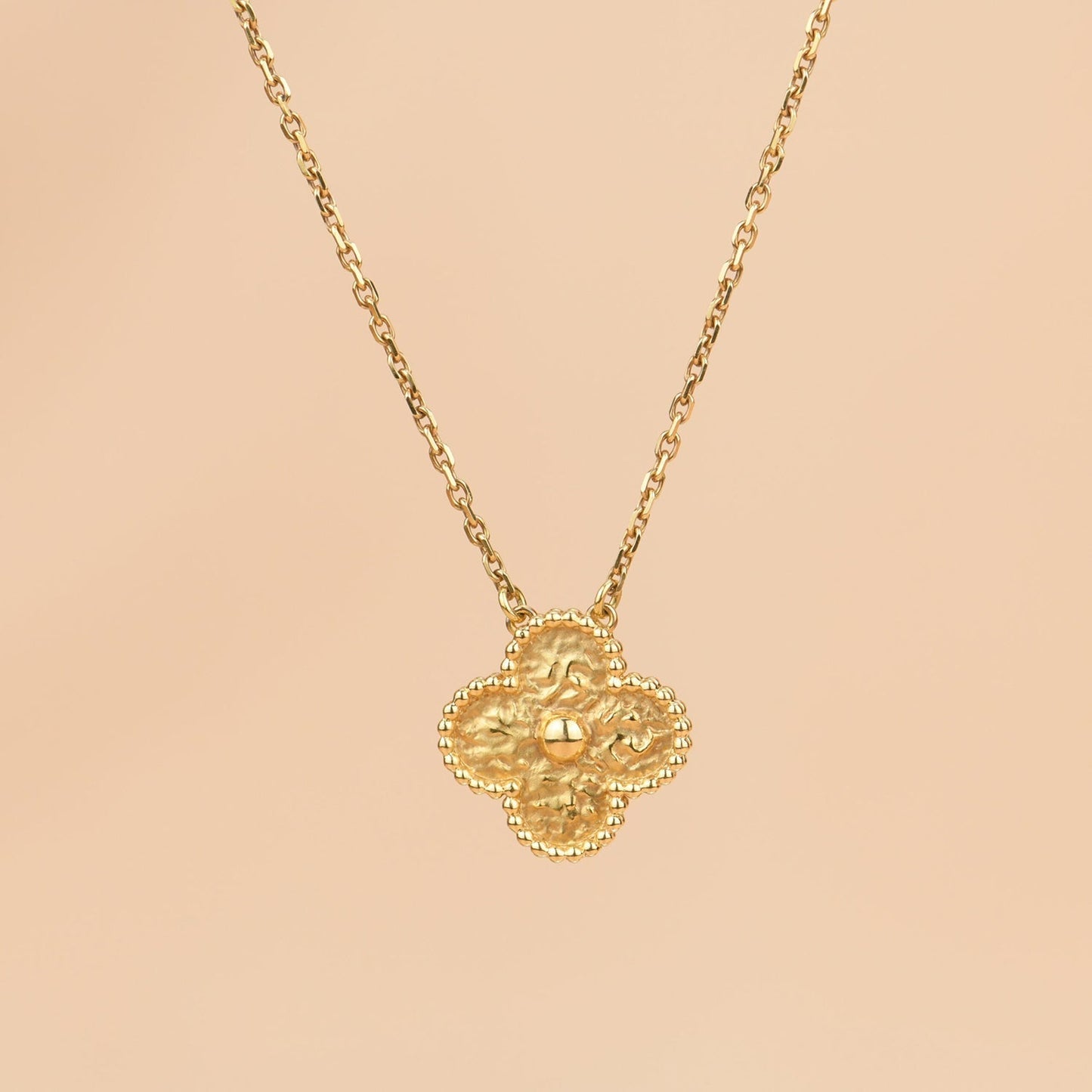 [TOPON]CLOVER 15MM  BRONZING NECKLACE