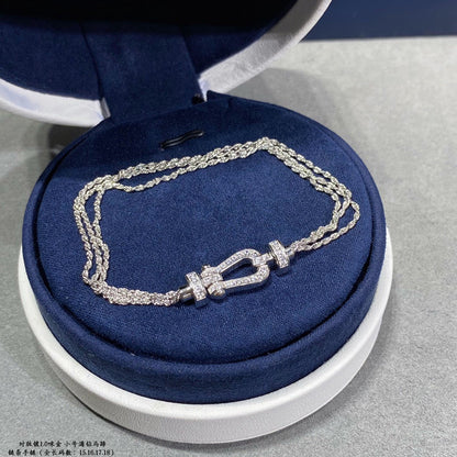 [TOPON]FORCE SMALL HORSESHOE  DIAMOND CHAIN ROPE BRACELET