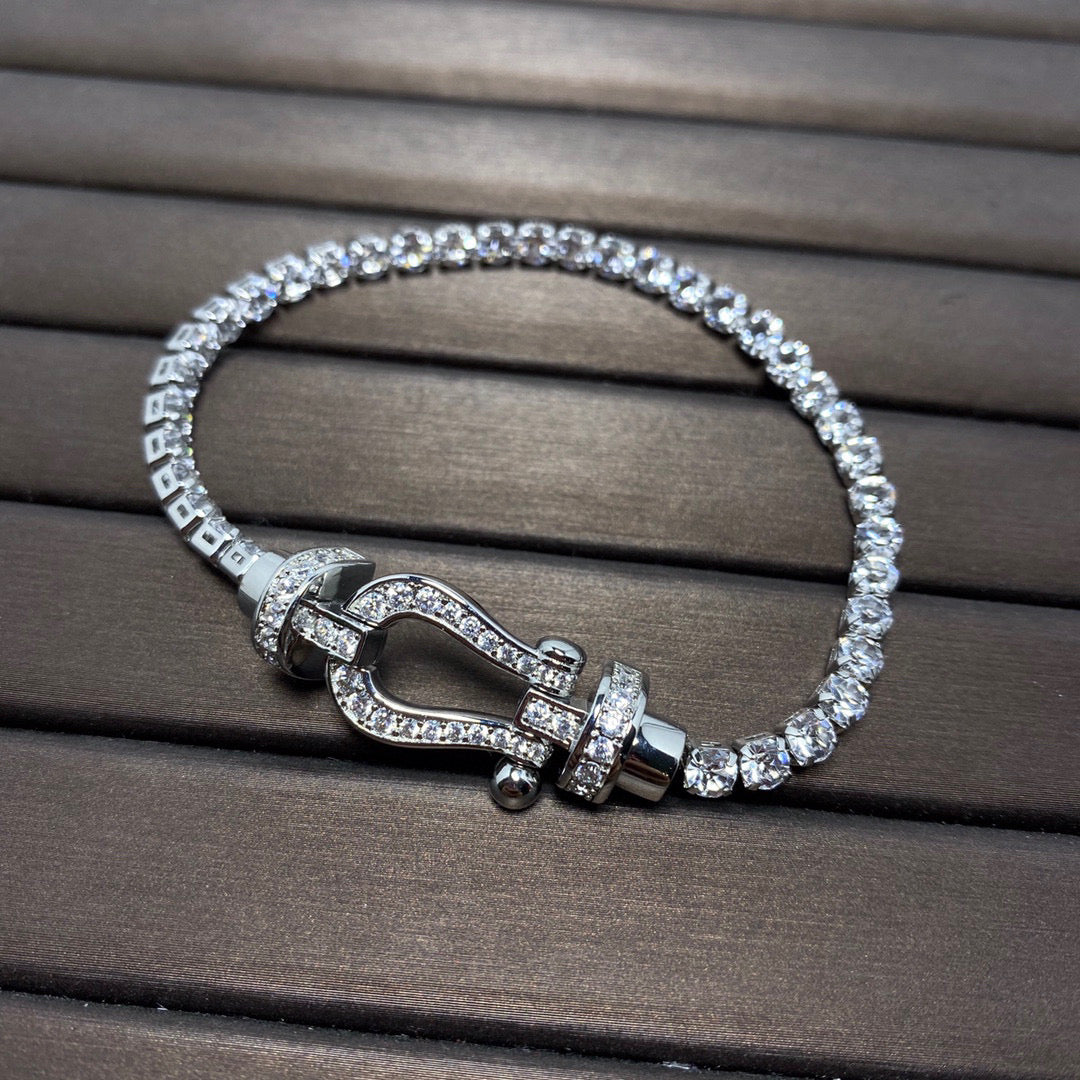 [TOPON]FORCE  HORSESHOE  DIAMOND TENNIS BRACELET