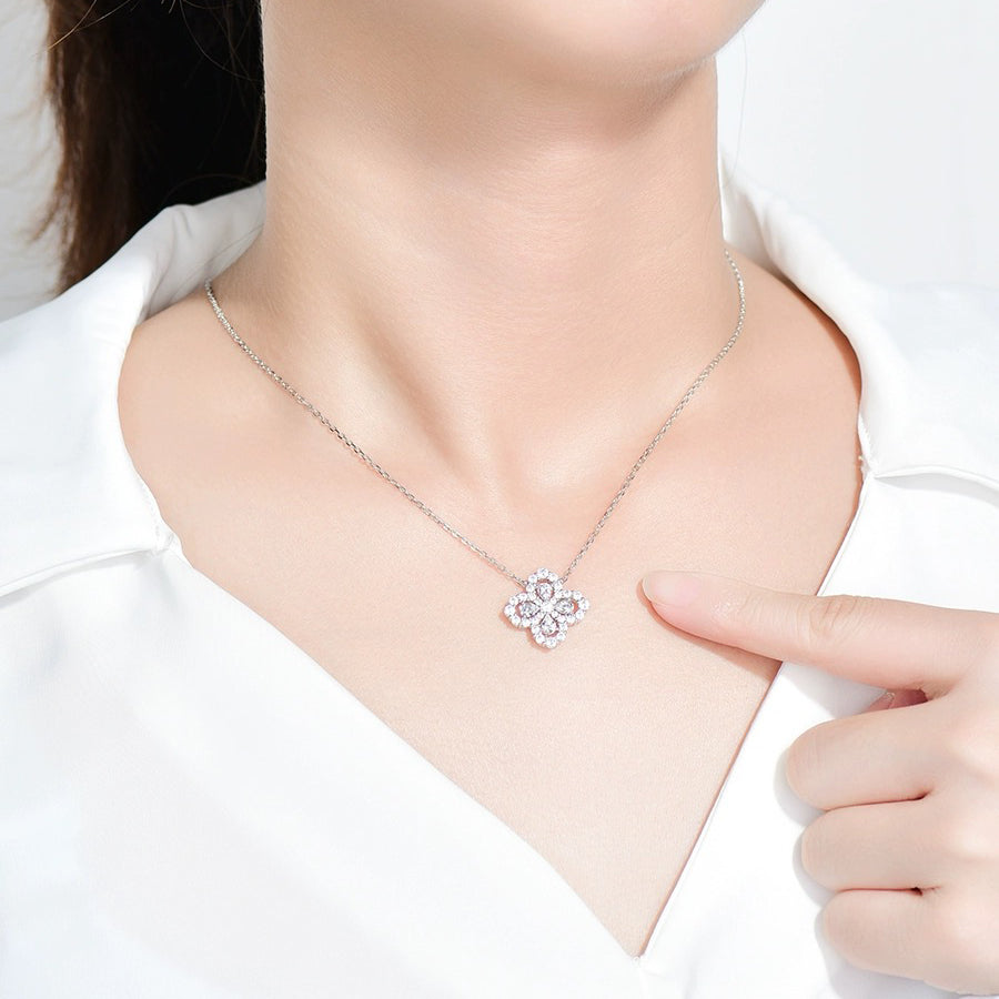 [TOPON]LOOP NECKLACE FULL MOTIF DIAMOND 16MM MULTIPLE COLORS