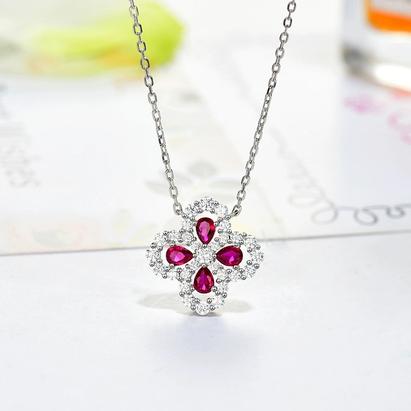 [TOPON]LOOP NECKLACE FULL MOTIF DIAMOND 16MM MULTIPLE COLORS