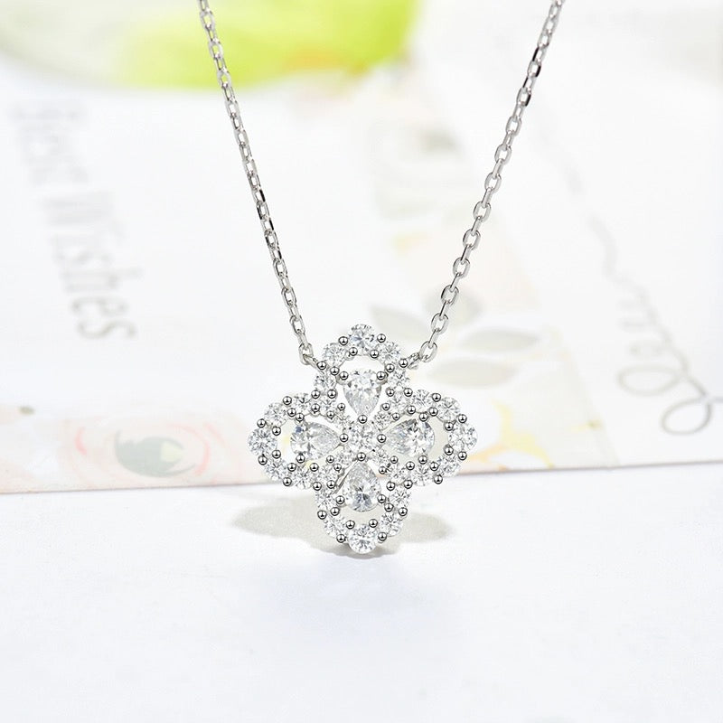 [TOPON]LOOP NECKLACE FULL MOTIF DIAMOND 16MM MULTIPLE COLORS