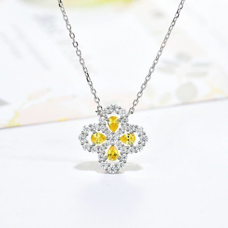 [TOPON]LOOP NECKLACE FULL MOTIF DIAMOND 16MM MULTIPLE COLORS