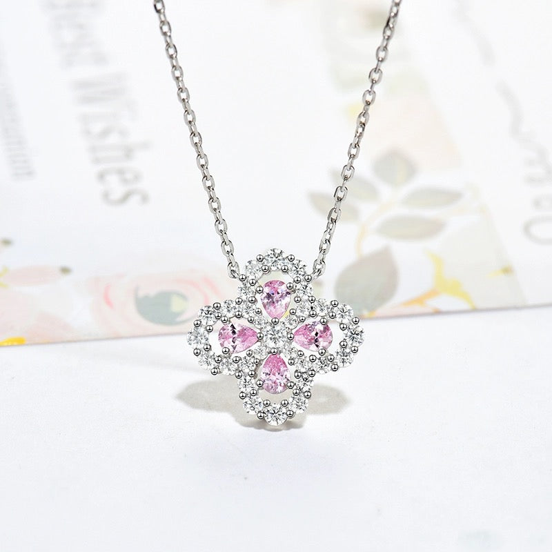 [TOPON]LOOP NECKLACE FULL MOTIF DIAMOND 16MM MULTIPLE COLORS