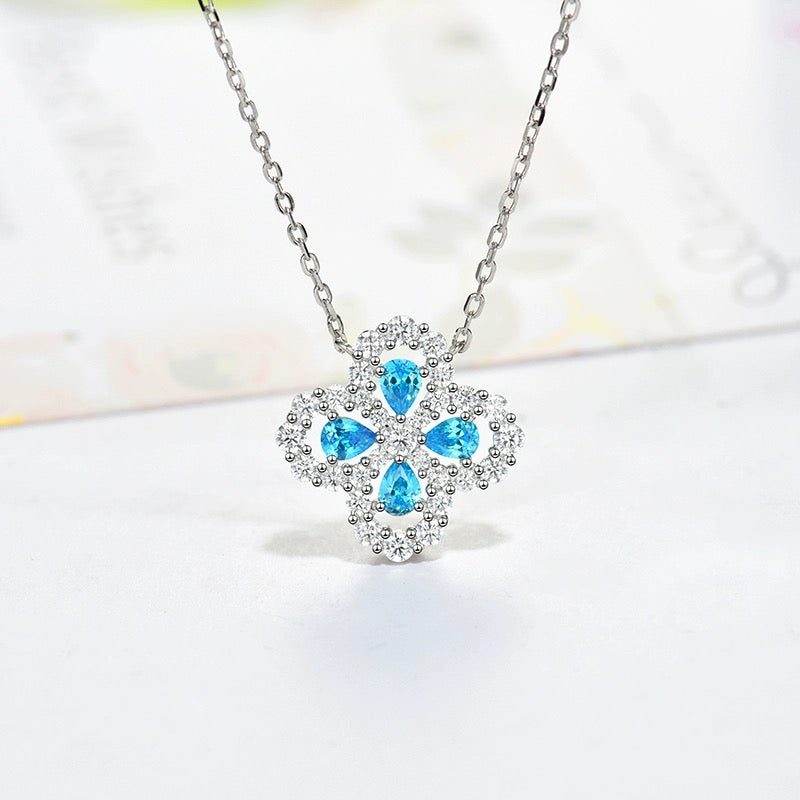 [TOPON]LOOP NECKLACE FULL MOTIF DIAMOND 16MM MULTIPLE COLORS