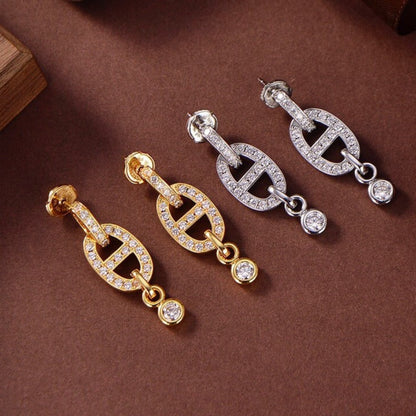 [TOPON]HM CHAINE DIAMOND EARRINGS