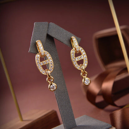 [TOPON]HM CHAINE DIAMOND EARRINGS