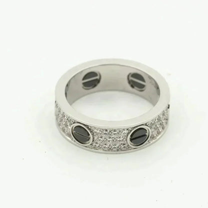 [TOPON]LOVE RING 5.5MM DIAMONDS PAVED CERAMIC