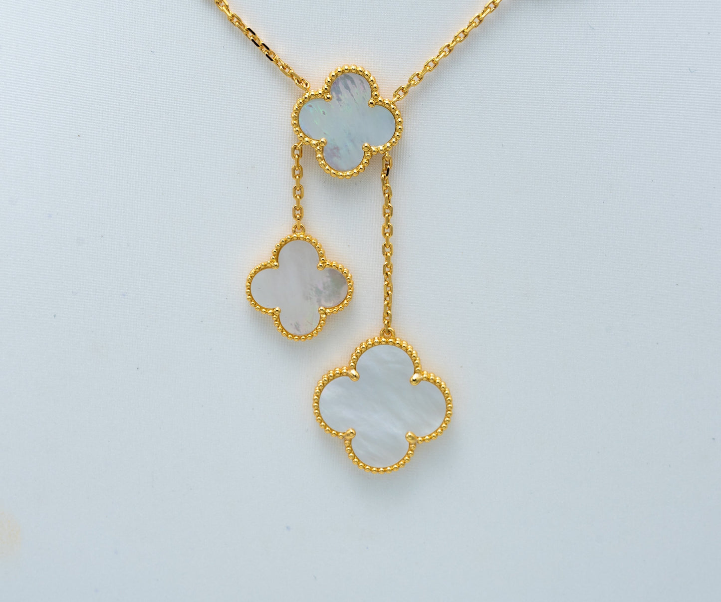 [TOPON]CLOVER MOTHER OF PEARL NECKLACE 6 MOTIF