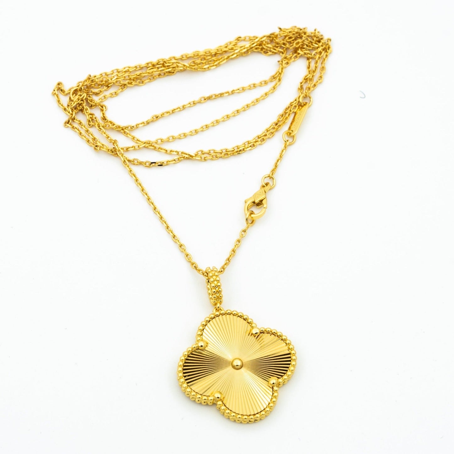 [TOPON]CLOVER 25MM PEDANT NECKLACE GOLD