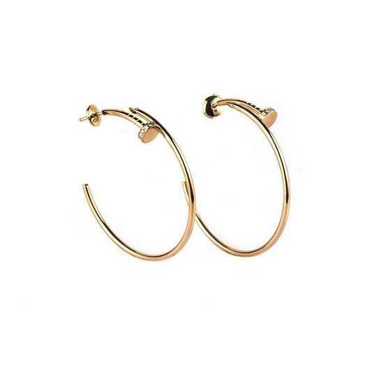 [TOPON]JUSTE EARRINGS GOLD DIAMONDS 1.8MM