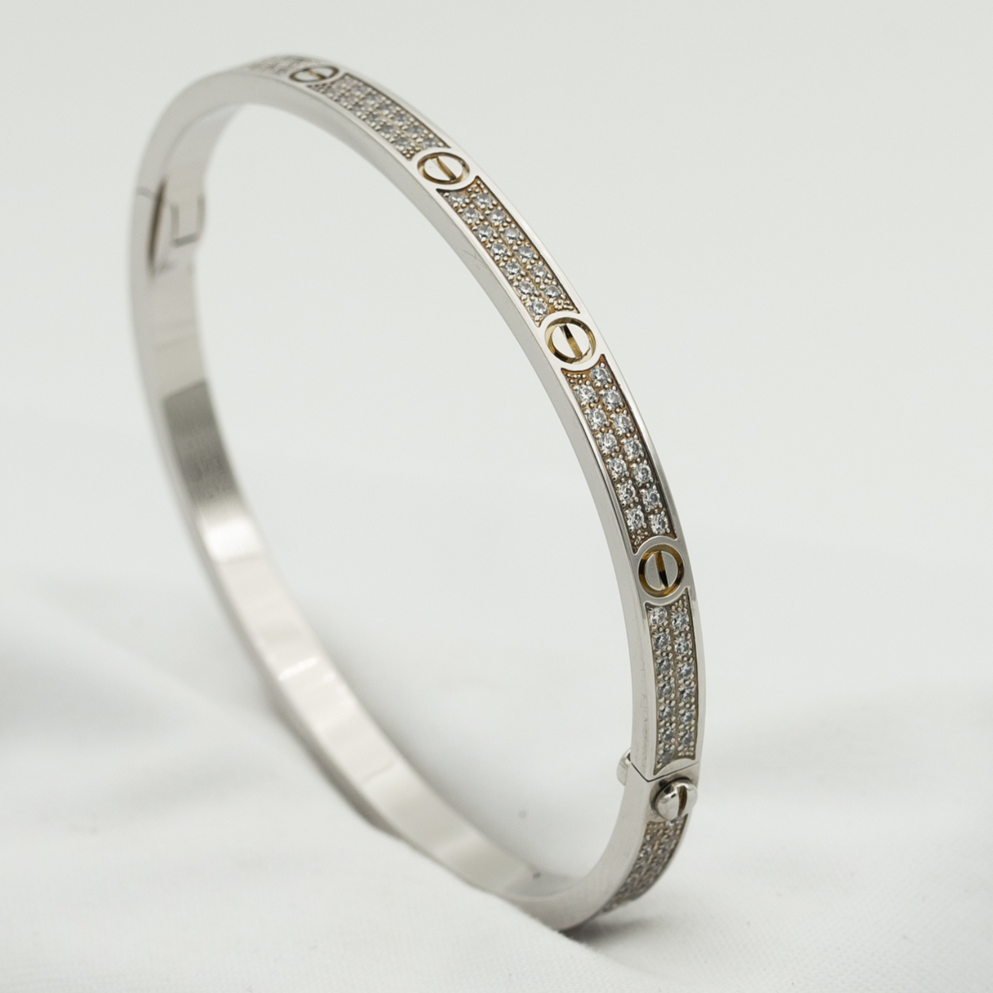 [TOPON]LOVE BRACELET 3.65MM DIAMOND-PAVED SILVER