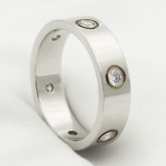 [TOPON]LOVE RING 5.5MM 6 DIAMONDS SILVER