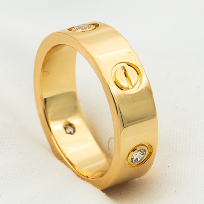 [TOPON]LOVE RING 5.5MM 3 DIAMONDS PINK GOLD