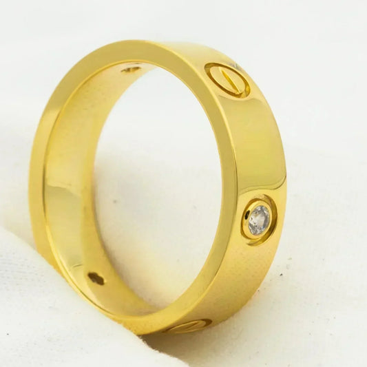 [TOPON]LOVE RING 5.5MM 3 DIAMONDS GOLD