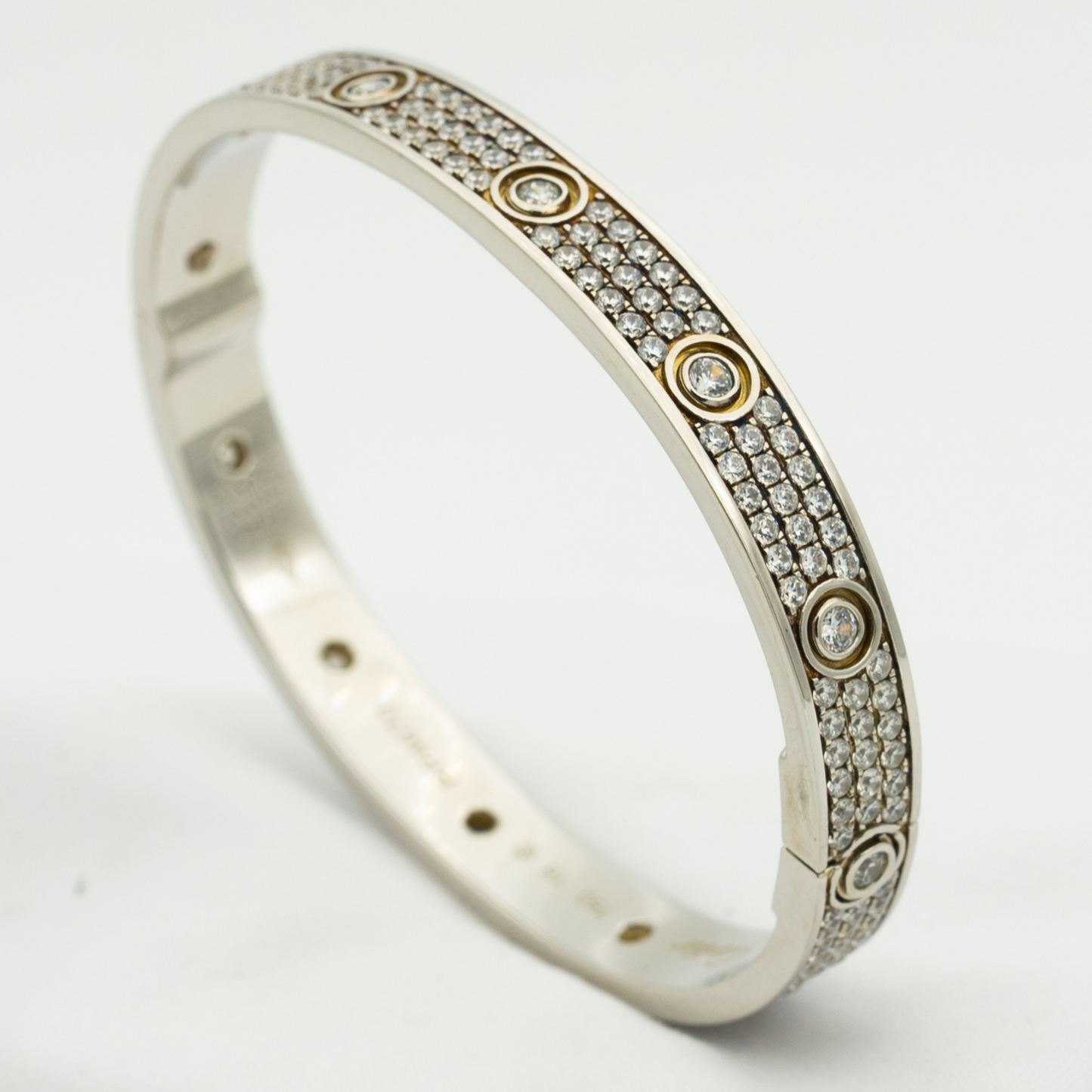 [TOPON]LOVE BRACELET 6.1MM DIAMOND-PAVED 10 BIG DIAMONDS