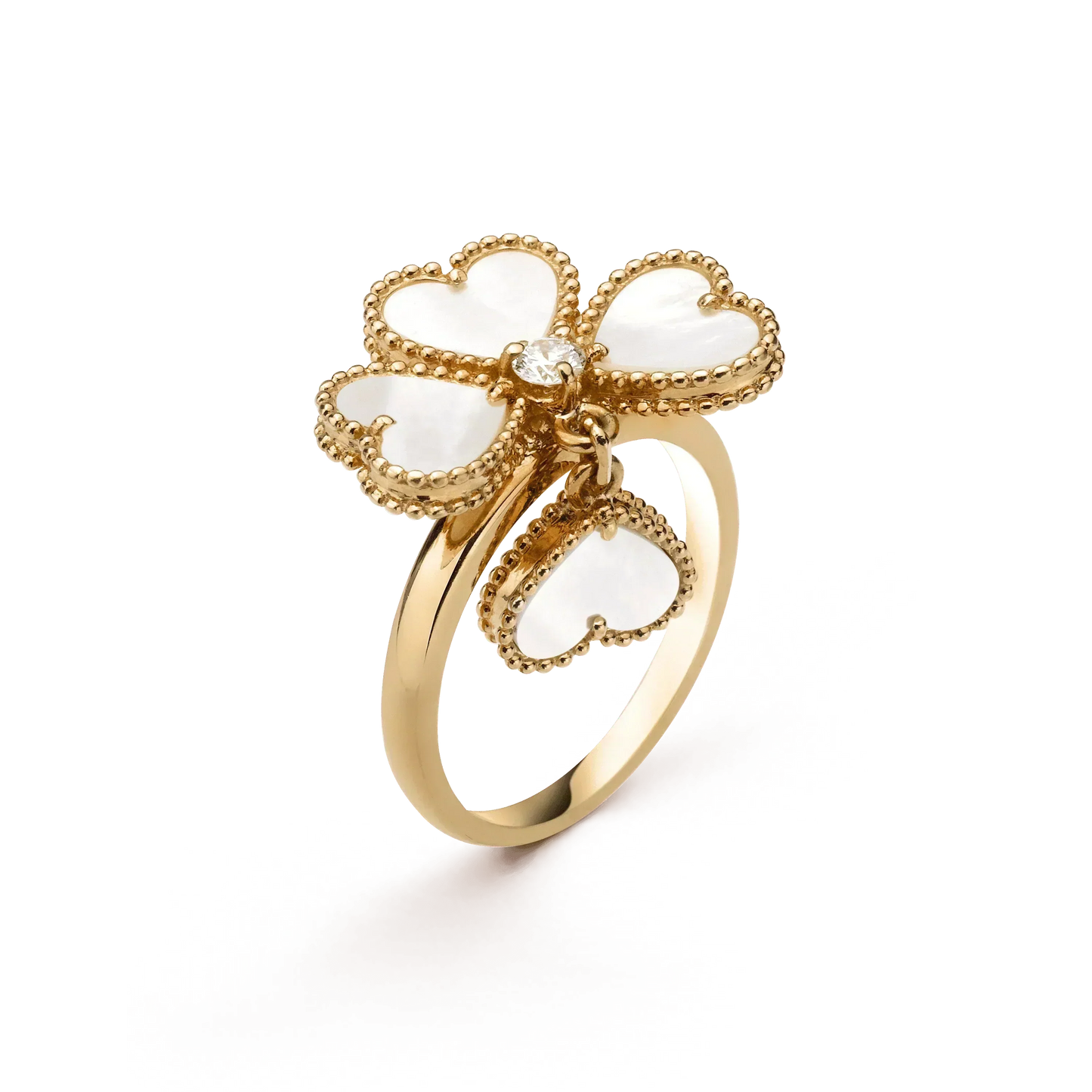 [TOPON]SWEET CLOVER WHITE MOP RING