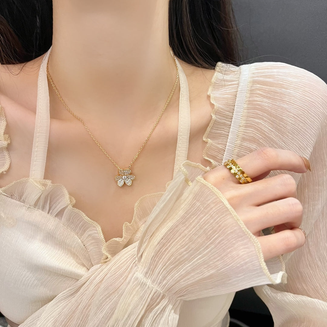 [TOPON]FLOWER DIAMOND NECKLACE