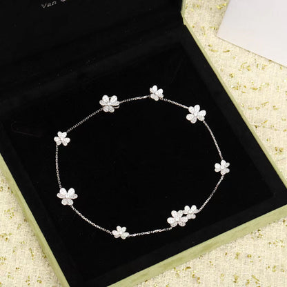 [TOPON]FRIVOLE SILVER 9 FLOWERS NECKLACE