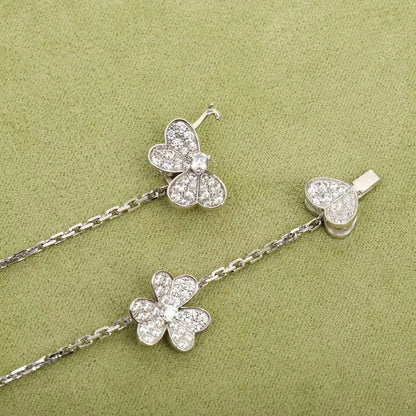 [TOPON]FRIVOLE SILVER 9 FLOWERS NECKLACE