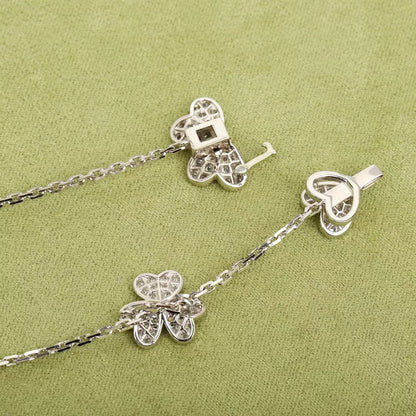 [TOPON]FRIVOLE SILVER 9 FLOWERS NECKLACE