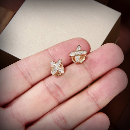 [TOPON]JEUX DE GOLD DIAMOND EARRINGS