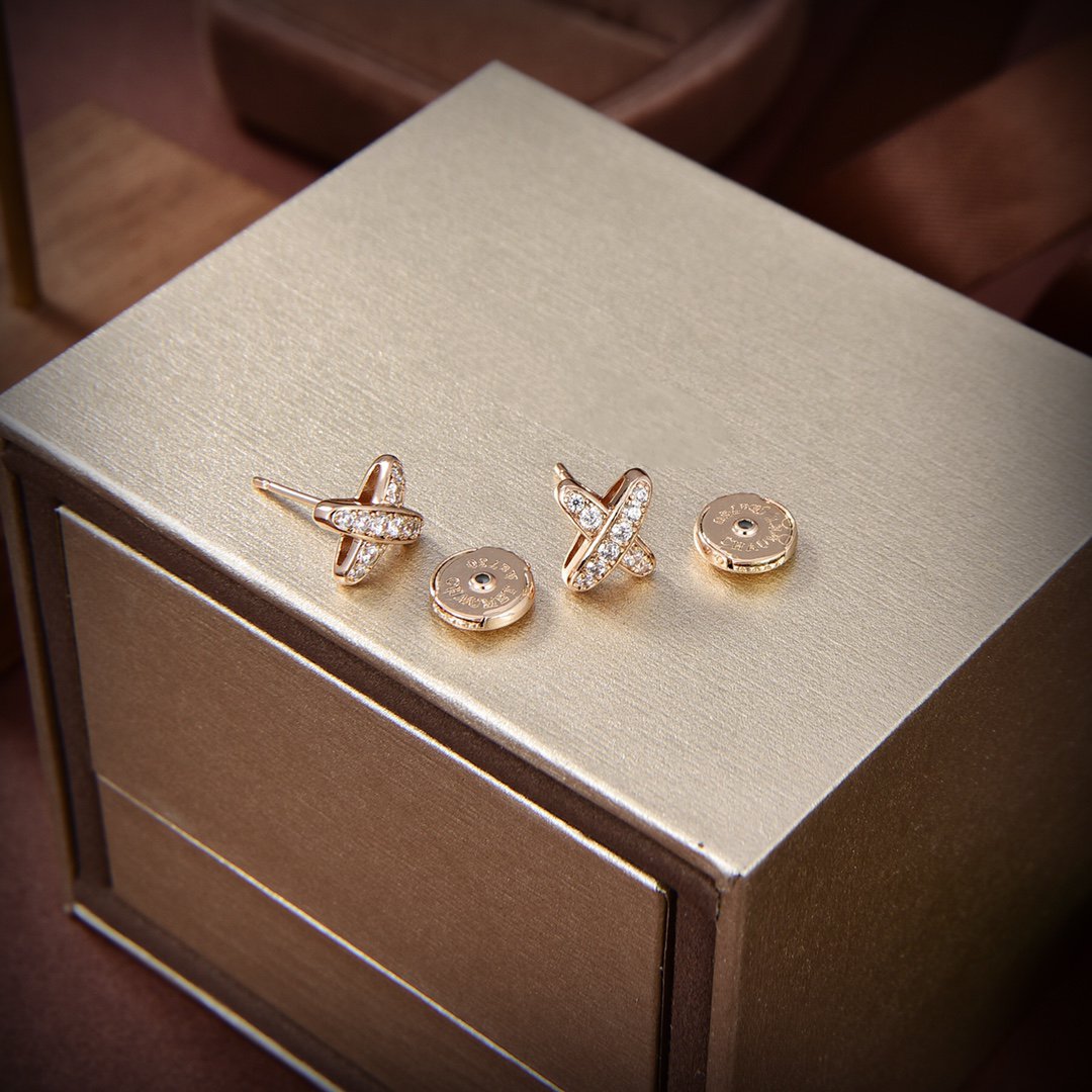 [TOPON]JEUX DE GOLD DIAMOND EARRINGS