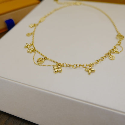 [TOPON]BLOOMING SUPPLE NECKLACE BRASS