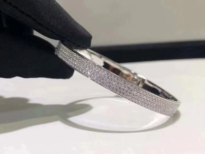 [TOPON]HM KELLY BRACELET IN SILVER AND FULL PAVE DIAMOND