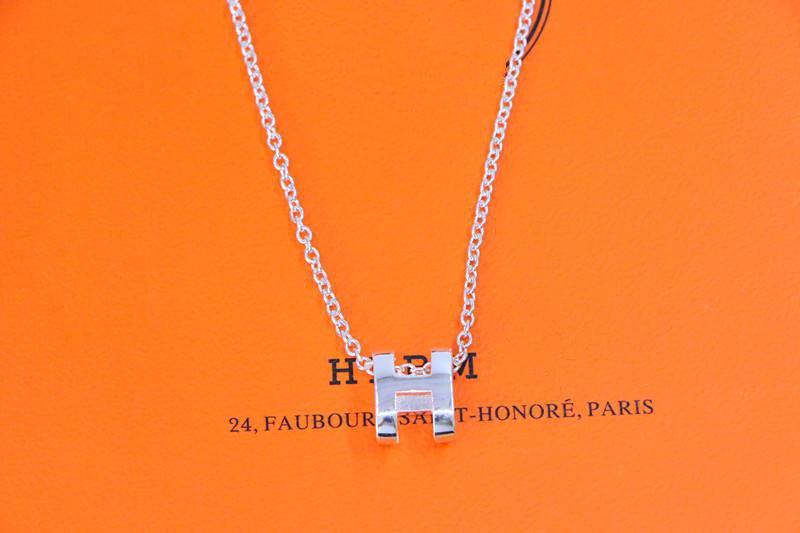 [TOPON]HM NECKLACE H LETTER OVAL SERIES