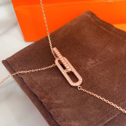 [TOPON]HM NECKLACE PLATINUM ROSE GOLD DIAMOND