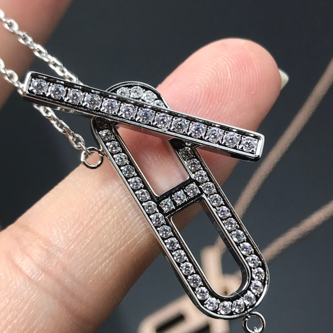 [TOPON]HM NECKLACE PLATINUM ROSE GOLD DIAMOND