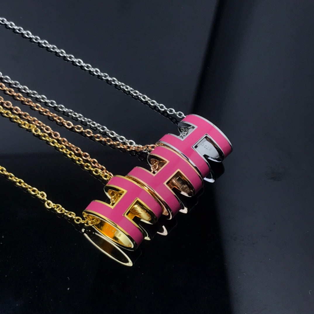 [TOPON]H NECKLACE PINK